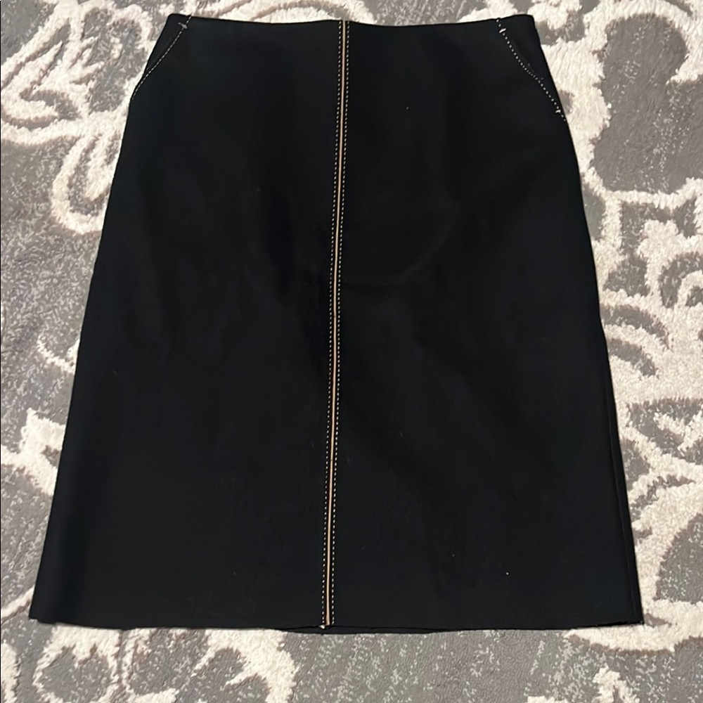 J. Crew Black Knee-Length A-Line Skirt 80%wool excellent condition